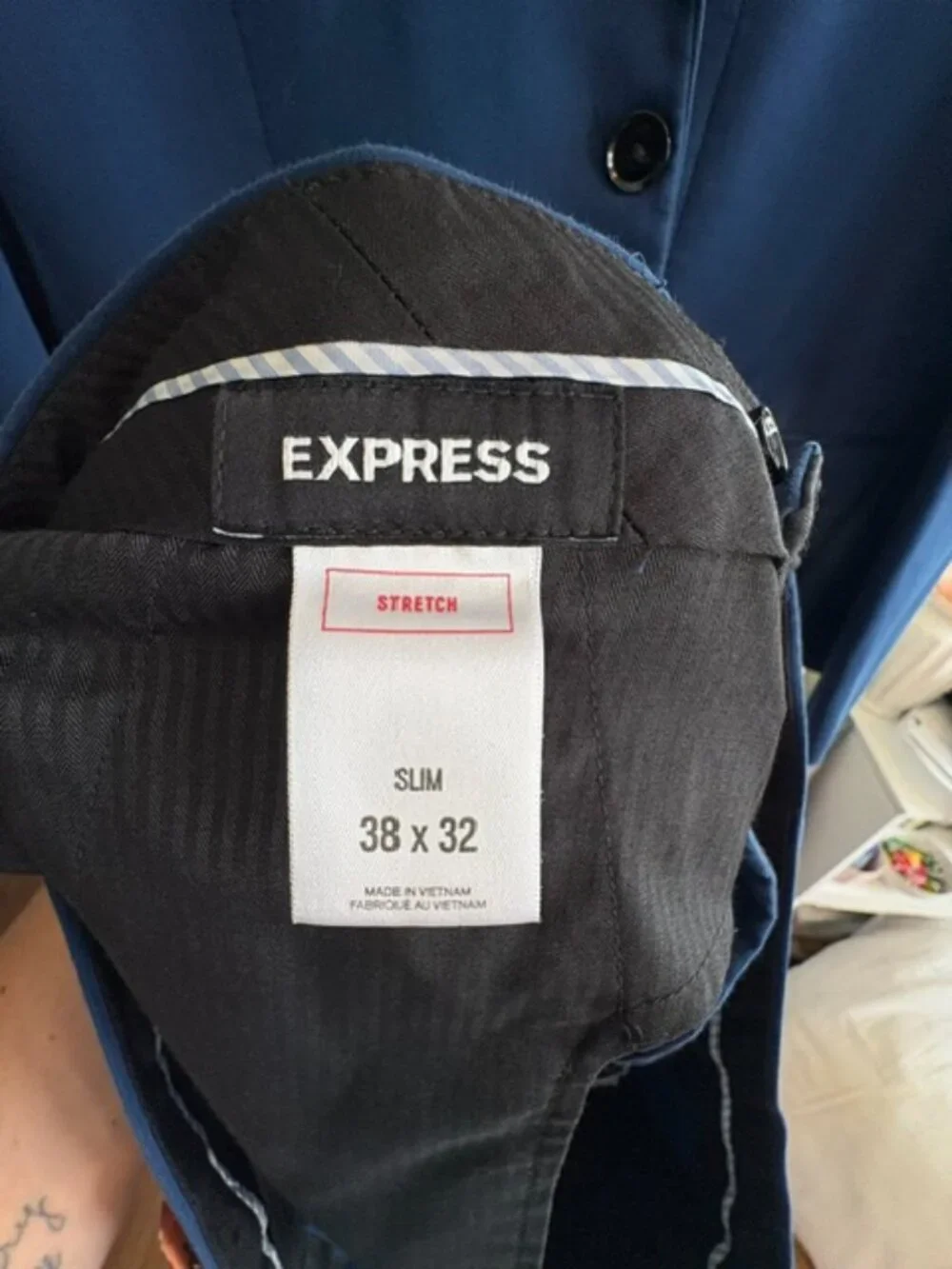 Mens Express Navy 2 Piece Suit